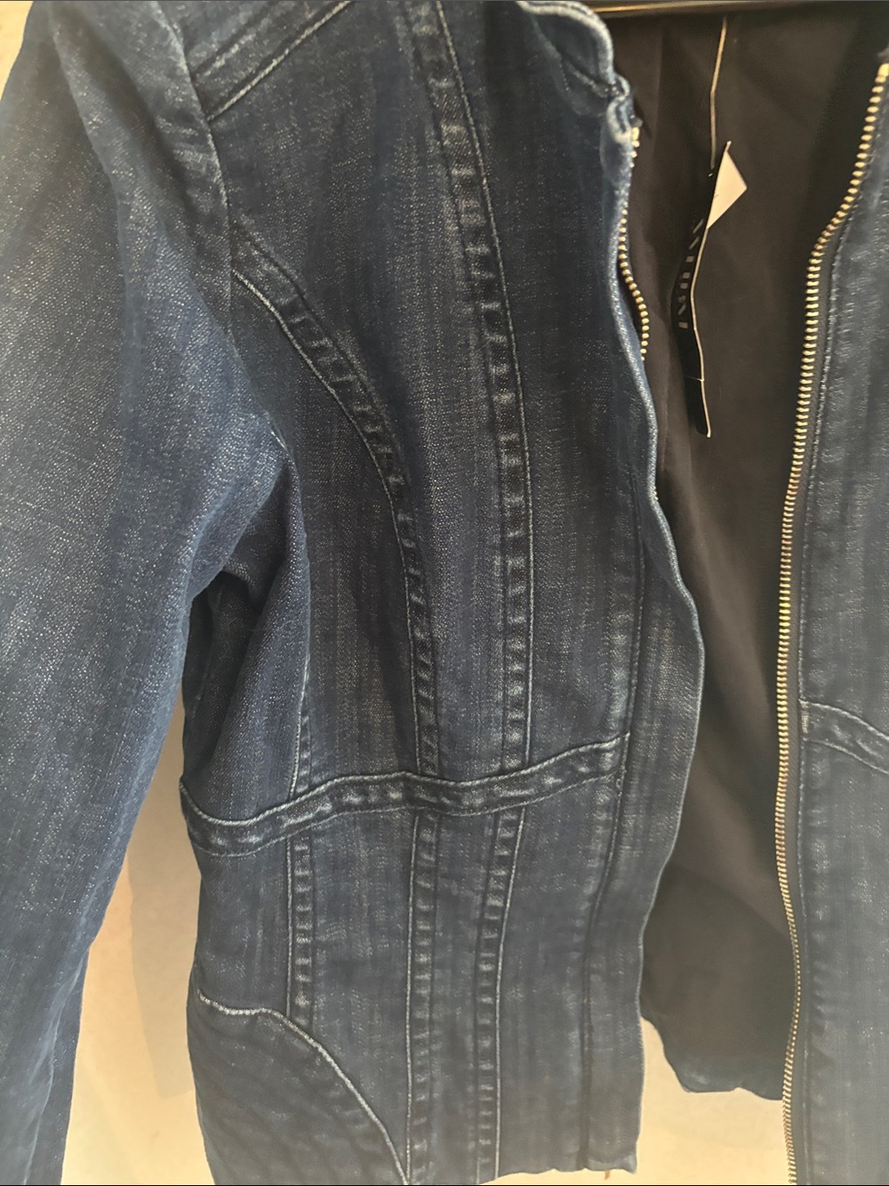 White House Black Market Dark Blue Denim Jacket - Picture 2 of 4